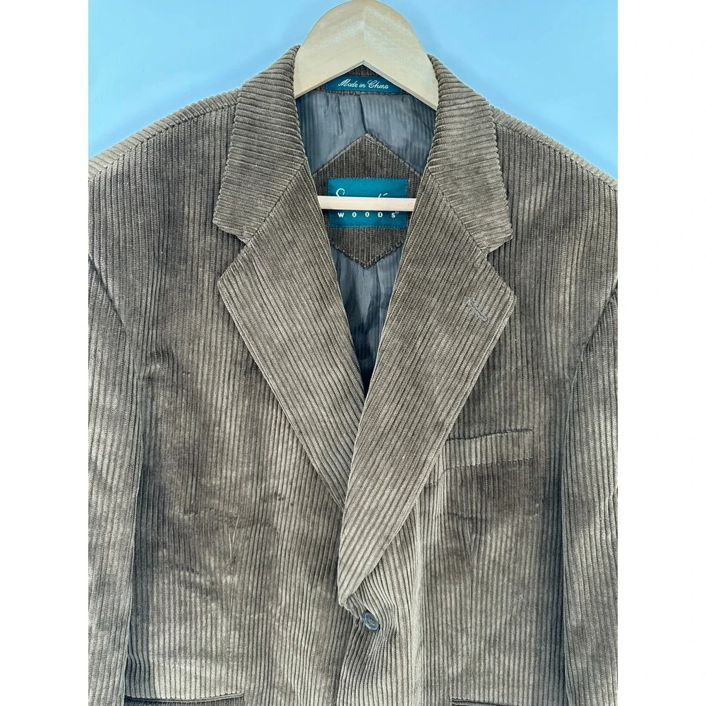 Scandia Woods/ Corduroy Blazer Jacket Mens 44 L Wide Wale Academic Professor